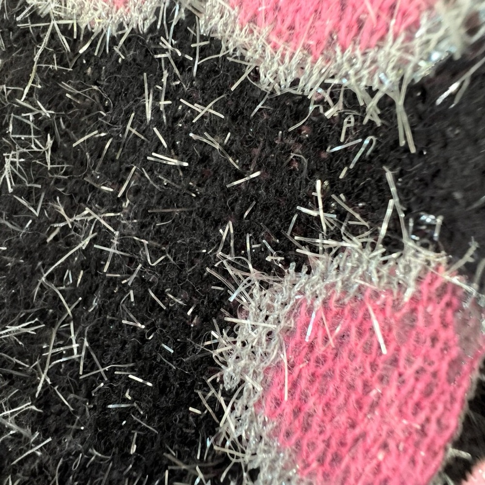 PEACH LOVE CALIFORNIA Floral print metallic silver detail sweater S M L - Picture 4 of 9